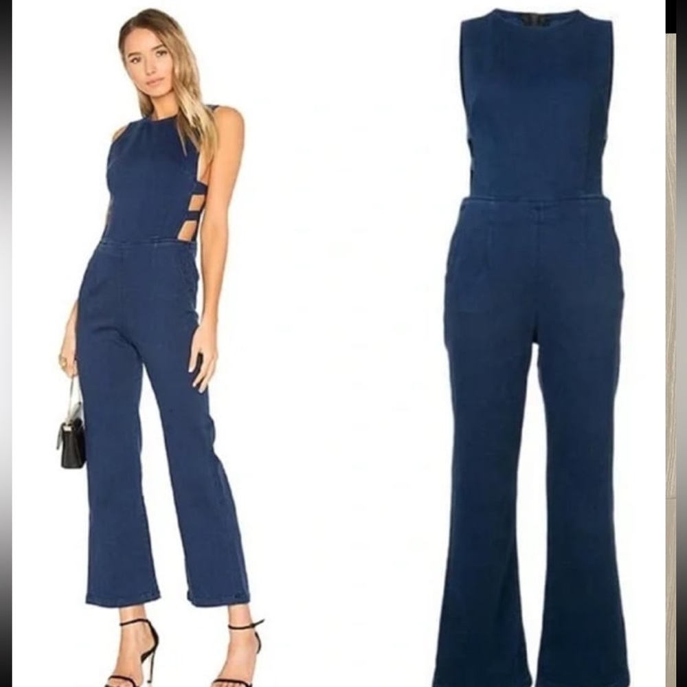 👖 3x1 NYC Denim Fitted Side Cutout Zipper Jumpsuit – Size Small 👖